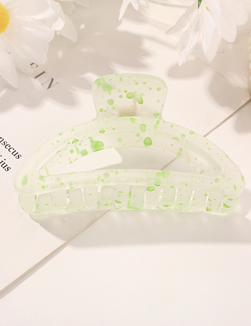 Fashion Semicircle Green Splashed Ink Color Dot Frosted Gripping Clip