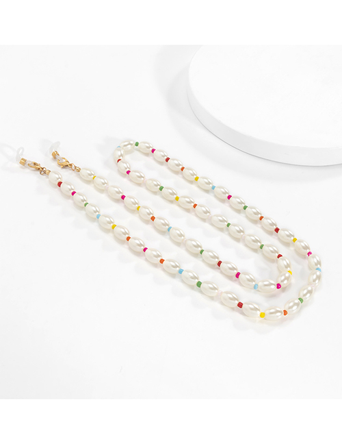 Fashion One Gold Color Pearl Beaded U-shaped Glasses Chain