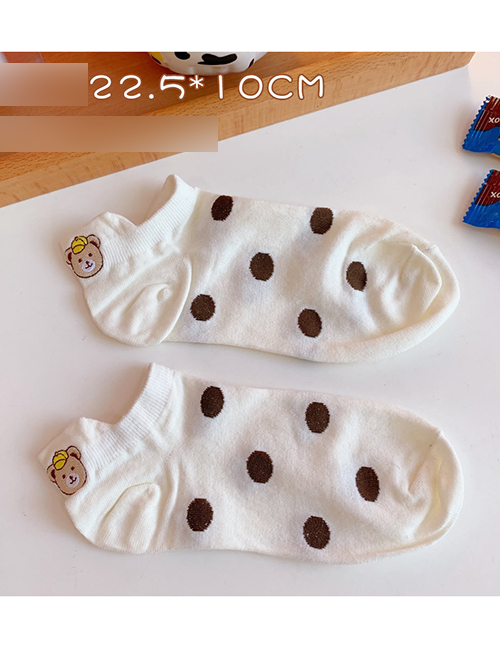 Fashion Polka Dot Hat Bear Bear Cub Socks