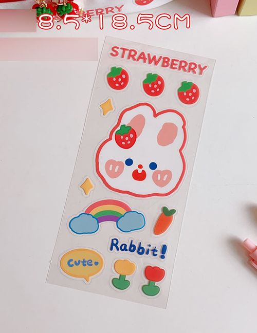 Fashion Rainbow Rui Rui Rabbit Cartoon Pvc Hand Account Stickers