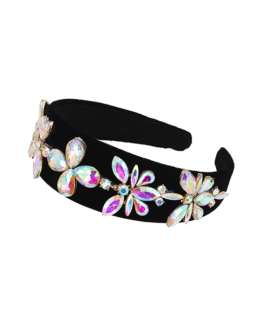 Fashion Ab Color Fabric Alloy Diamond-studded Geometric Headband
