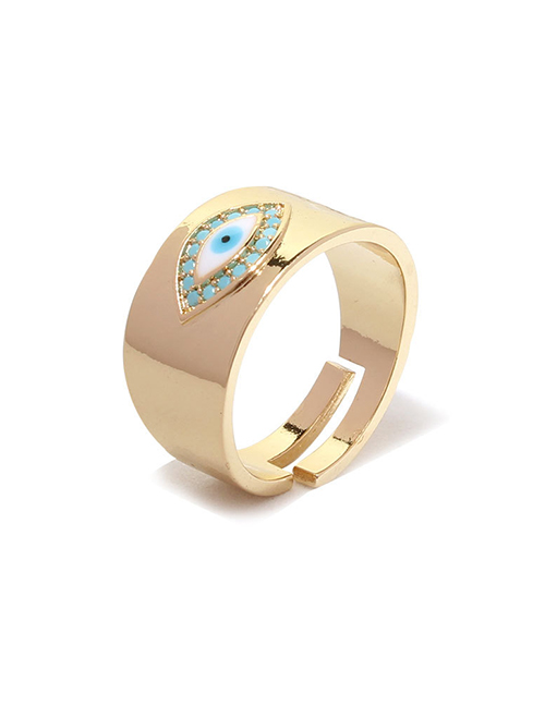 Fashion Gold Color Geometric Dripping Eye Ring