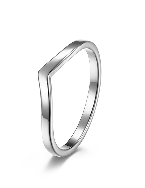 Fashion Steel Color Titanium Steel Smooth Plain Ring Ring