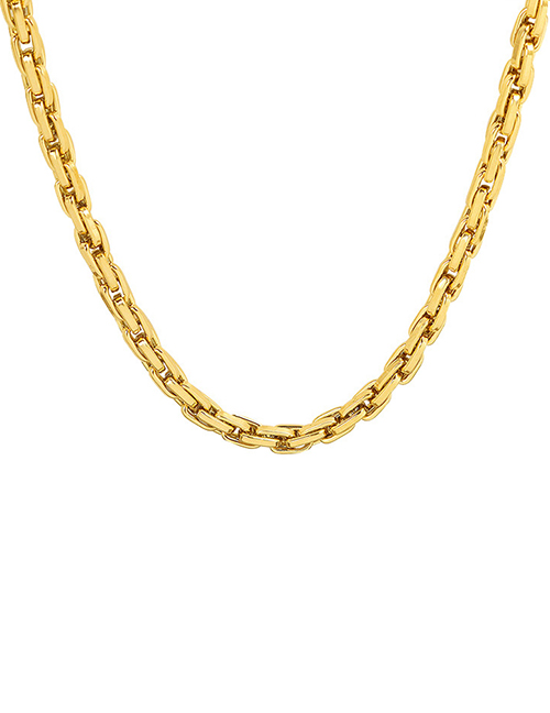 Fashion Gold Coloren Necklace 40+5cm Titanium Steel Thick Chain Necklace