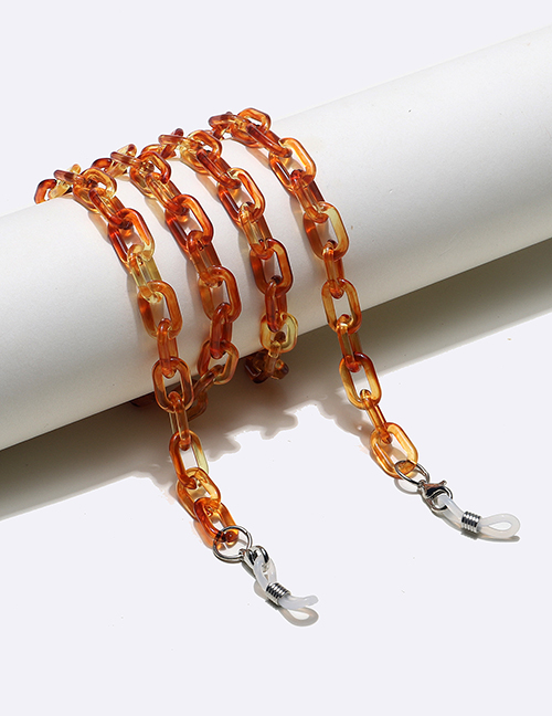 Fashion Brown Resin Plastic Amber Chain Glasses Chain