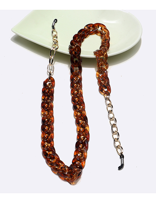 Fashion Gold Resin Plastic Amber Chain Glasses Chain