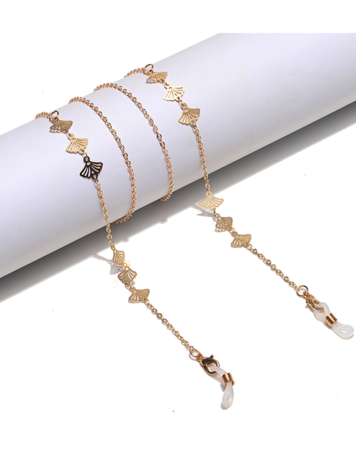 Fashion Gold Alloy Hollow Fan-shaped Glasses Chain