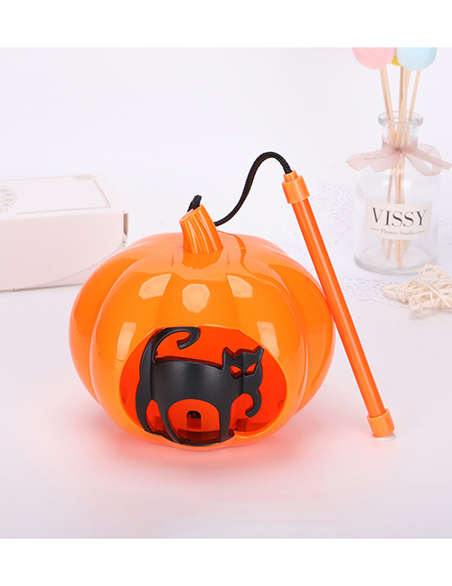 Fashion Halloween Lantern-black Cat Model Large (with Light And Sound) (with Electronics) Halloween Portable Pumpkin Lantern
