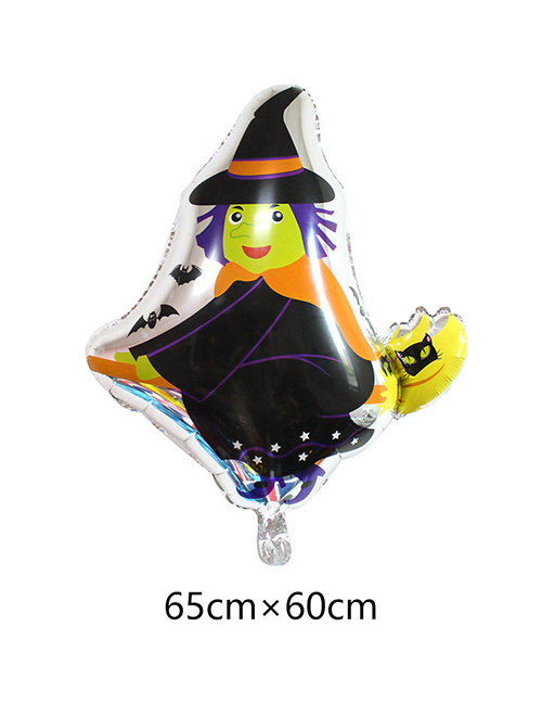 Fashion Broom Witch Halloween Aluminum Film Balloon