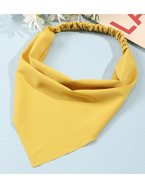 Fashion Yellow Fabric Elastic Triangle Headband