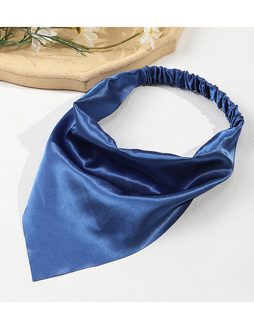 Fashion Royal Blue Pure Color Stretch Triangle Hair Band