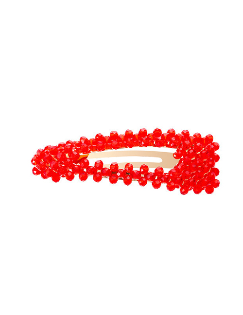 Fashion Red Alloy Crystal Geometric Hairpin