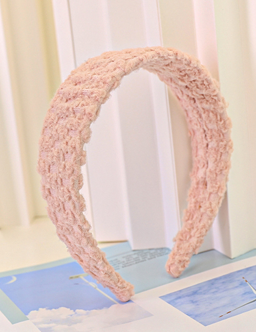 Fashion Pink Woolen Flat Headband