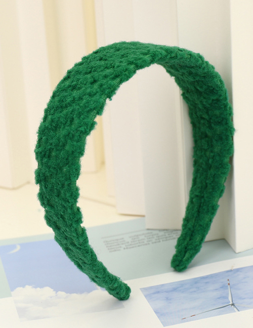 Fashion Green Woolen Flat Headband