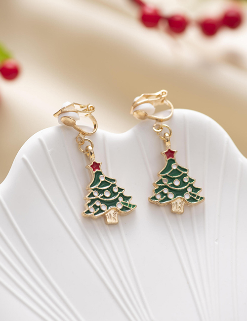 Fashion 3# Christmas Snowman Bells Elk Gift Box Ear Clips