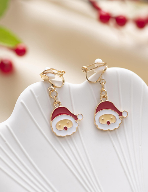 Fashion 10# Christmas Snowman Bells Elk Gift Box Ear Clips