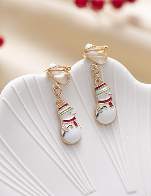 Fashion Twenty Two# Christmas Snowman Bells Elk Gift Box Ear Clips