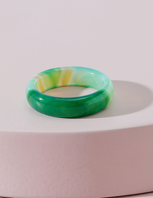 Fashion Green Alloy Geometric Ring