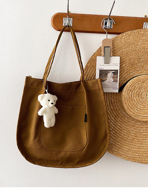 Fashion Brown Plush Bear Large-capacity Single Shoulder Bag