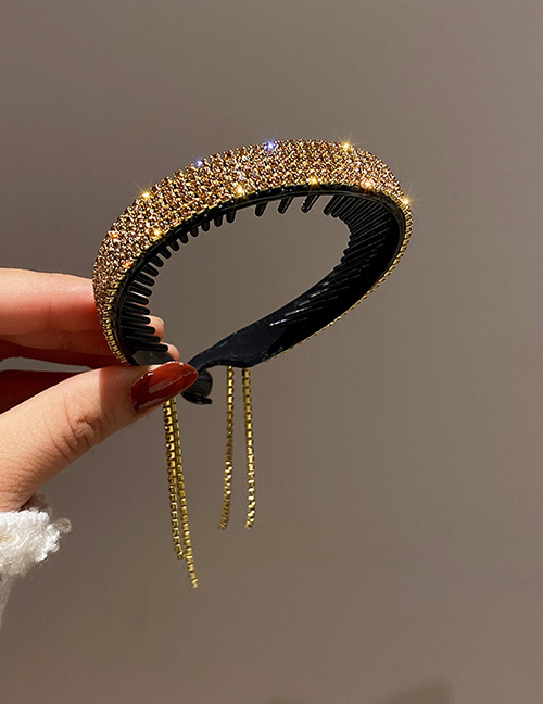 Fashion Gold Color Diamond Rhinestone C-shaped Tassel Gripper
