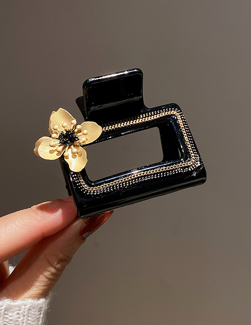 Fashion Gold Color Flower Square Small Clip