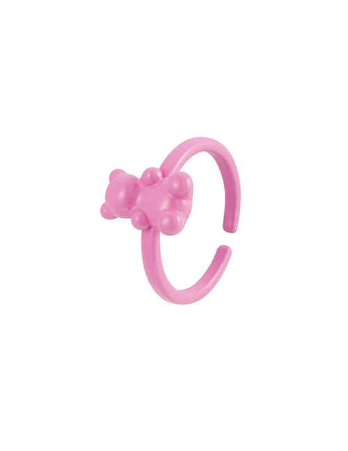 Fashion Pink Cartoon Bear Opening Ring