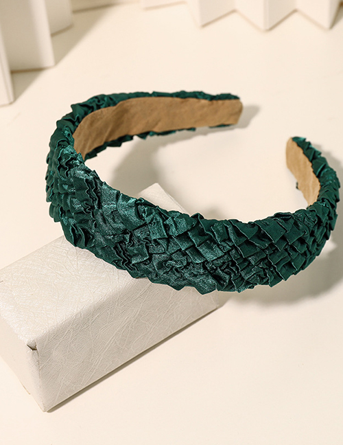 Fashion Green Fabric Pleated Headband