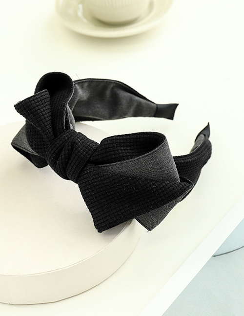 Fashion Black Fabric Bow Headband