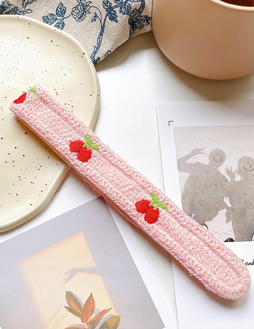 Fashion Pink Cherry Children's Cartoon Bear Strawberry Fruit Velcro Headband