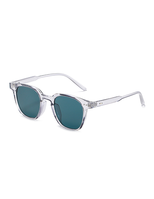 Fashion Transparent Frame Gray Sheet Big Frame Rice Nail Sunglasses