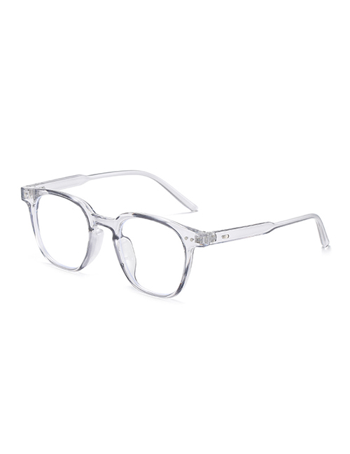 Fashion Transparent Gray Frame Big Frame Rice Nail Sunglasses
