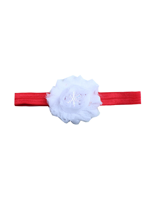 Fashion White Children's Christmas Old Flower Bonding Headband