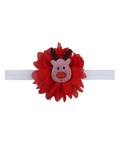 Fashion D Christmas Children Chiffon Flower Cartoon Sticker Headband