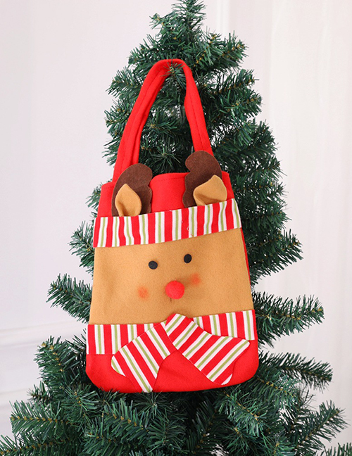Fashion Elk Christmas Non-woven Candy Tote Bag