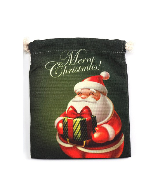 Fashion Green Gift Bag For The Elderly Christmas Print Candy Bag