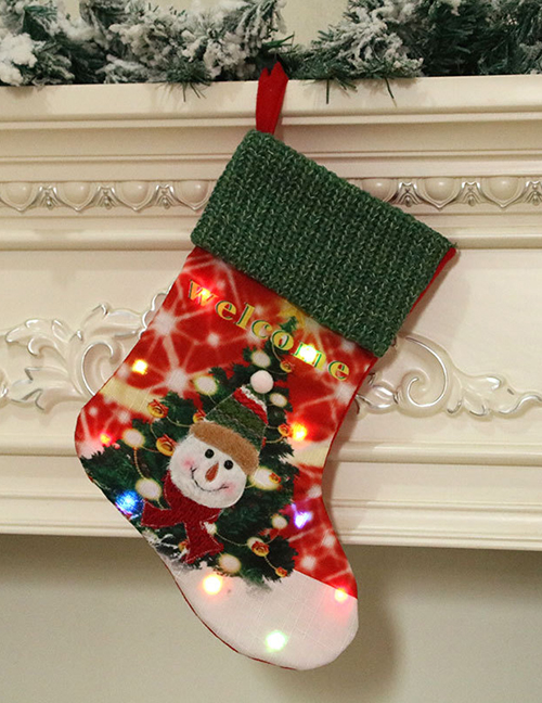 Fashion Snowman Led Christmas Socks With Lights (with Electronics)