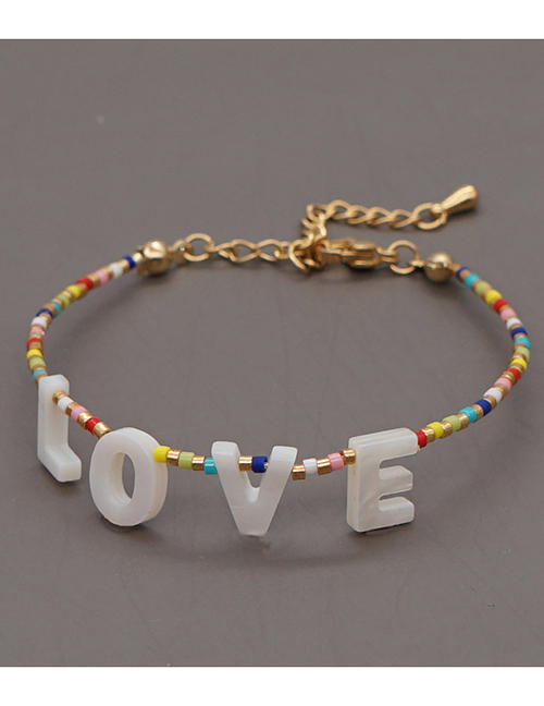 Fashion Color Mima Beaded Letter Bracelet
