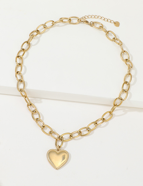 Fashion Style 2 (gold Coloren) Titanium Steel Love Necklace