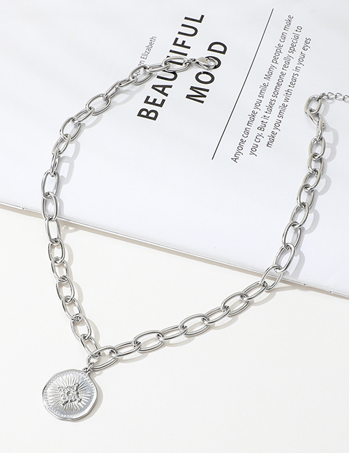 Fashion Steel Color Stainless Steel Round Chain Necklace