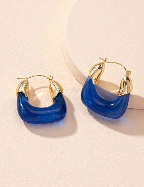 Fashion Azure Blue Acrylic Geometric Earrings