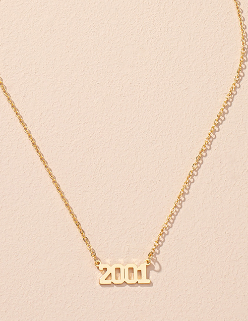 Fashion 2001 Alloy Number Necklace
