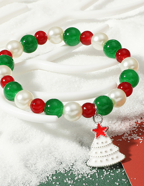 Fashion Christmas Hat Christmas Dripping Antlers Geometric Beaded Bracelet