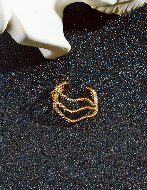 Fashion Gold Color Metal Wavy C-shaped Ear Bone Clip