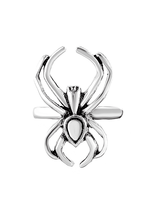 Fashion Ancient Silver Color Halloween Metal Spider Single Ear Bone Clip