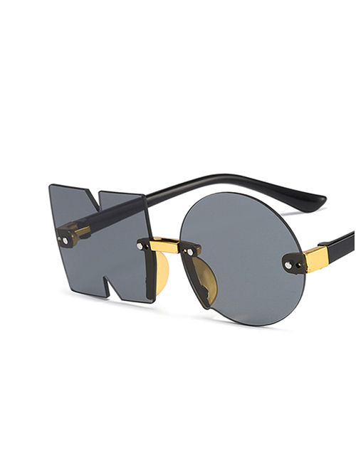 Fashion Full Gray Children's Alphabet Sunglasses