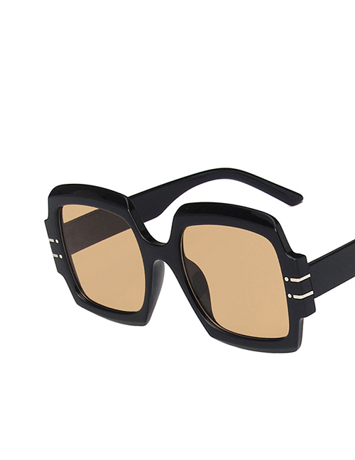 Fashion Brown Tea Square Box Sunglasses