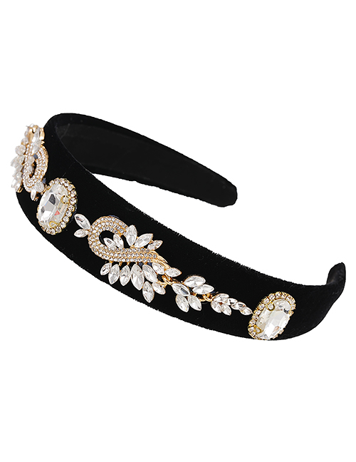 Fashion White Cloth Alloy Diamond Irregular Headband