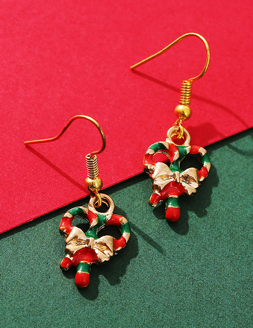 Fashion Bows Alloy Dropper Christmas Series Earrings