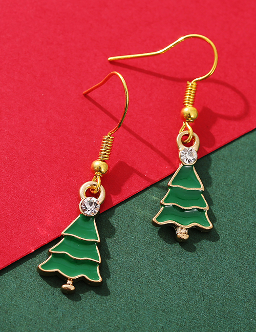 Fashion Tree Alloy Dropper Christmas Series Earrings