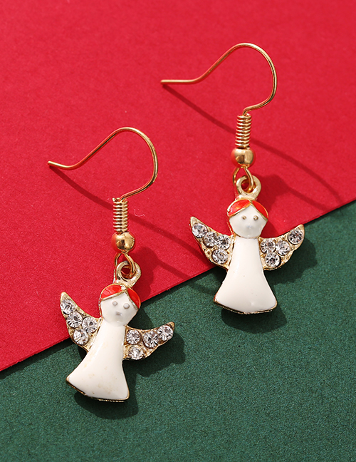 Fashion Snowman 2 Alloy Dropper Christmas Series Earrings